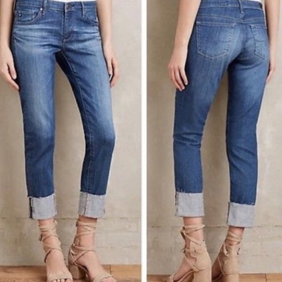 Ag Adriano Goldschmied Denim - AG The Stevie Cuff Slim Straight Cuffed Jeans